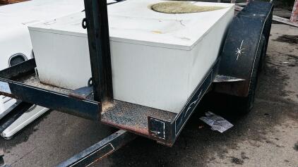 Dual-Axle Flatbed Utility Trailer, Steel Deck, 16Ft x 8Ft, 7,000lb GVWR, Includes Flat File