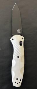 Benchmade 583 Osborne Limited Edition S90V Folding Knife, 3.60" Tanto Blade, White Valox&reg; Handle