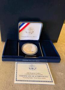 2006 Benjamin Franklin Proof Silver Dollar - Philadelphia Mint, COA, Original Box, 90% Silver