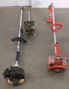 (2) Homelite 165 15" Gas String Trimmer With 1/2 HP 26.2CC Engine & Cultivator Attachment