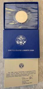 1986 Statue Of Liberty Commemorative Half Dollar, BU, Original Packaging