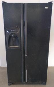 Amana 26 Cu. Ft. Side-By-Side Refrigerator, Black, External Ice & Water Dispenser