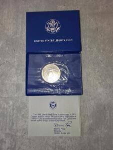 1986 Statue Of Liberty Half Dollar, Original U.S. Mint Box, Certificate, Copper-Nickel Commemorative
