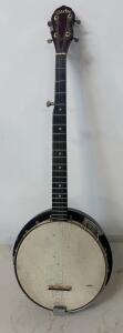 Carlos 5-String Resonator Banjo, Vintage, Made In Japan, Dot Inlays, All Tuners Present