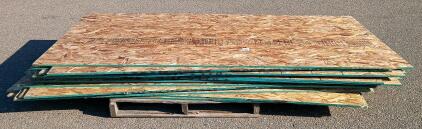 Norbord OSB Sheathing 7/16" 4x8 Panels, 24/16 APA, Exposure 1, 7 Sheets, 2019, Square Edge