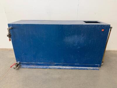 Industrial Steel 120-Gallon Water Storage Tank With Float Valve, Bolt-Down Base, 66" x 18" x 30"