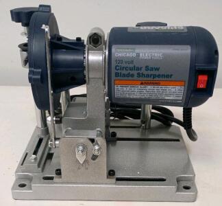 Chicago Electric Circular Saw Blade Sharpener, 120V, 9A, 3-1/2" to 15-3/4" Blades