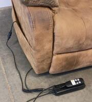 Brown Power Lift Recliner Chair with Wired Remote Control, Motorized Electric Mechanism - 2