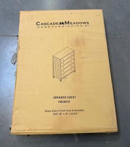 Cascade Meadows FM38041 5-Drawer Chest, Rustic Cherry Finish, 36" x 18" x 45 3/4"