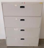 4-Drawer Metal Lateral Filing Cabinet, Light Gray