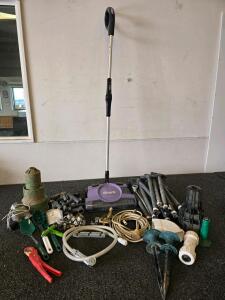 Bulk Lot Irrigation & Plumbing Fittings, Sprinklers, Tools, Shark Cordless Sweeper, 50+ Pieces