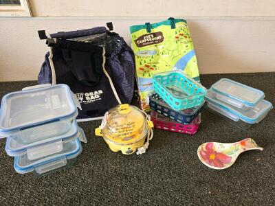 Dash Egg Cooker, Grab Bag Tote, Glass Storage Containers, Trader Joe&rsquo;s Bag, Kitchen Lot