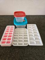 Kitchen Essentials Lot: Farberware Knife Set, Dish Rack, Cutting Boards, Containers, Pans, More - 3
