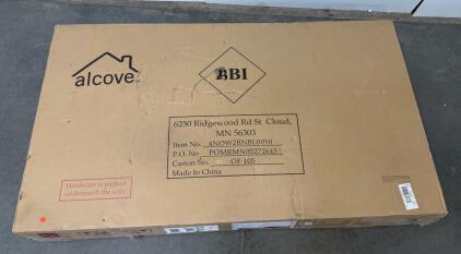 Serta Calton Convertible Sofa, Black Polyester, Click-Clack Mechanism, 66.1" Width