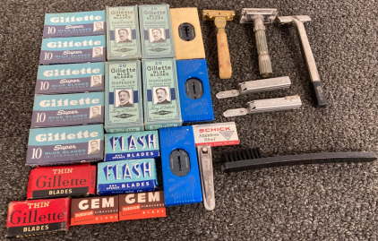 Gillette Razors, Blades And Assorted Razor Accessories