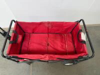 Red Collapsible Utility Wagon With Steel Frame And 150 lb Capacity - 2