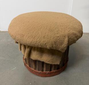 Traditional Native American Hand Drum, 15" Elk Hide, Cedar Frame
