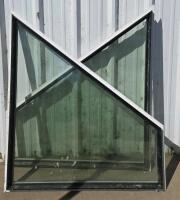 Triangular Fixed Aluminum Windows, Approx. Double-Pane Glass