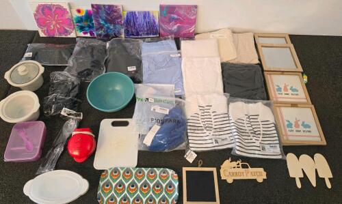 Apparel, Kitchenware, Wall Art, Framed Prints, Home Decor, Mini Waffle Maker (Plugged In And Functioning)