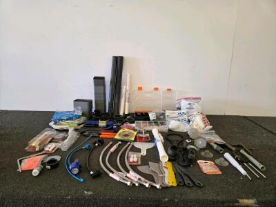Large Mixed Lot: Danco, Ace, Zurn Plumbing Tools, Supply Hoses, Repair Parts, Fittings