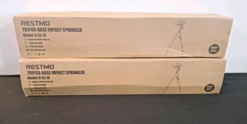 (2) Restmo Tripod Base Impact Sprinklers, Model 0-LS-19, In FN-G