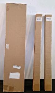 (1) 2-Pack Of 8" x 32" Metal Door Kickplates, White Finish & (2) 30" Double Door Tracks, In FN-G