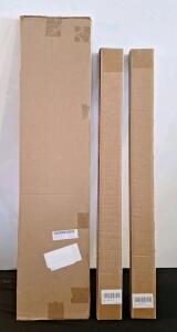(1) 2-Pack Of 8" x 32" Metal Door Kickplates, White Finish & (2) 30" Single Door Tracks, In FN-G
