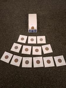 Lincoln Wheat Penny Collection, 1946&ndash;1949, D/S/P Mints, Circulated, 30&ndash;50 Coins, 95% Copper