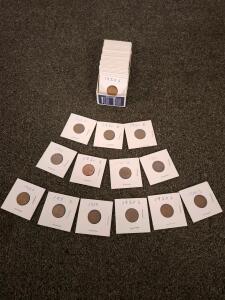 1950s U.S. Lincoln Wheat Penny Collection &ndash; Approx. 30-50 Coins, Various Mintmarks