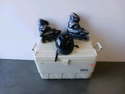 Igloo Marine 72 Cooler, Europa Inline Skates, Troxel Equestrian Helmet Set