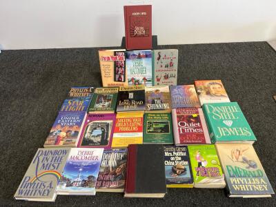21-Book Lot: Danielle Steel, Phyllis Whitney, Debbie Macomber, Fiction, Non-Fiction, Children's