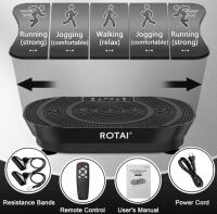 ROTAI Vibration Plate Exercise Machine, 99 Speed Levels, 5 Auto Modes, 300 lbs Capacity
