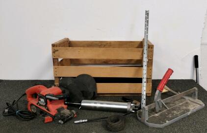 BLACK+DECKER Dragster Belt Sander(Tested), Manual Grease Gun, Tile/Laminate Cutter Tool Bundle