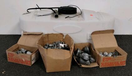 15-Gallon Polyethylene Storage Tank LG-1500-303 w/ Assorted 1/2&rdquo; & 3/4&rdquo; Electrical Fittings