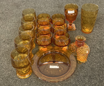 Vintage Amber Dishware