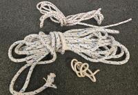 Marine Dock Line & Hardware Lot - 12+ Nylon/Poly Rope Sections, Aluminum Pole, Marlinspike - 5