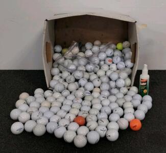 Bulk Lot ~180 Golf Balls &ndash; Mixed Brands/Models &ndash; Playable &ndash; Bonus Cutter Insect Repellent