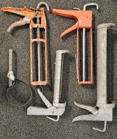 Mixed Lot: Grease Guns, Caulking Guns, Extendable Snow Brushes, Assorted Tool Collection - 2