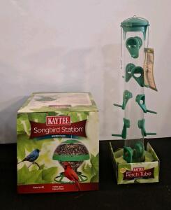(1) Kaytee Songbird Station Wild Bird Feeder & (1) Kaytee Songbird Perch Tube Wild Bird Feeder, In FN-G