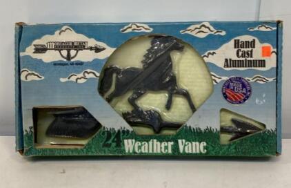 Montague Metal 24" Aluminum Horse Weathervane, Hammered Bronze Finish