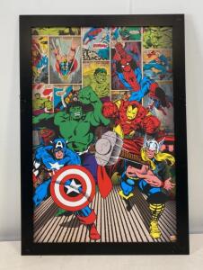 Marvel Comics Avengers Framed Wall Art &ndash; 27&rdquo;x39&rdquo;