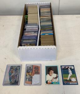 Large Sports Card Lot - Baseball, Football, Basketball - Topps, Panini, 400+ Cards, Sleeved & Loose