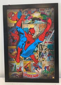 Framed Wall Art Print Featuring The Amazing Spider-Man Comic Artwork 27&rdquo;x39&rdquo;
