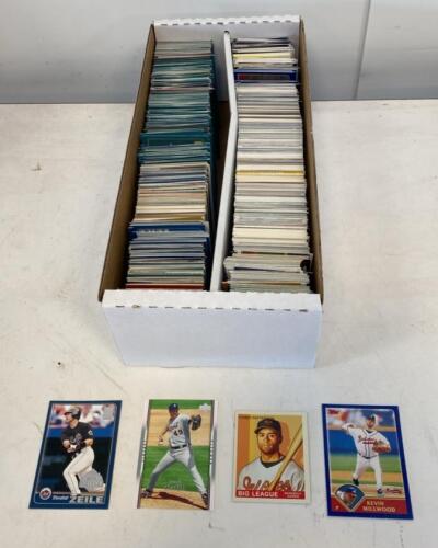 Baseball Card Collection, ~1000 Cards, Topps & Upper Deck, 1990s-2000s, In Storage Box