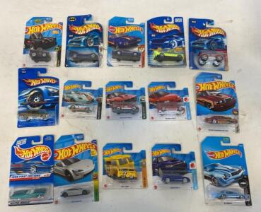 Hot Wheels Collection: 15 Sealed 1:64 Die-Cast Cars, Batman, First Editions, Rare Models