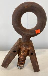 Heavy-Duty Forged Lifting Eye Bolt with Mounting Block, 10,000 lbs WLL, 1.65" Shank Diameter