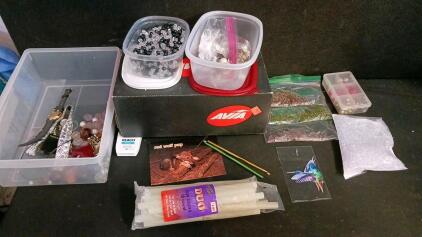 Mixed Jewelry-Making Supply Lot: Beads, Findings, Tools, and More