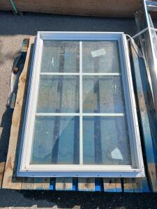 36" x 48" White Vinyl Fixed Window with 6-Lite Grid, Double-Pane Low-E Glass
