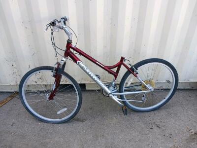 Schwinn Suburban Hybrid Bike, 21-Speed, 700c Wheels, Front Suspension, Maroon/Silver