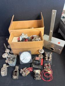 Vintage Industrial Electrical Components Lot: GE Limit Switch CR9440-6, DETEX ECL-230D, Florida Transformer 450-AAA-44 & More (F)